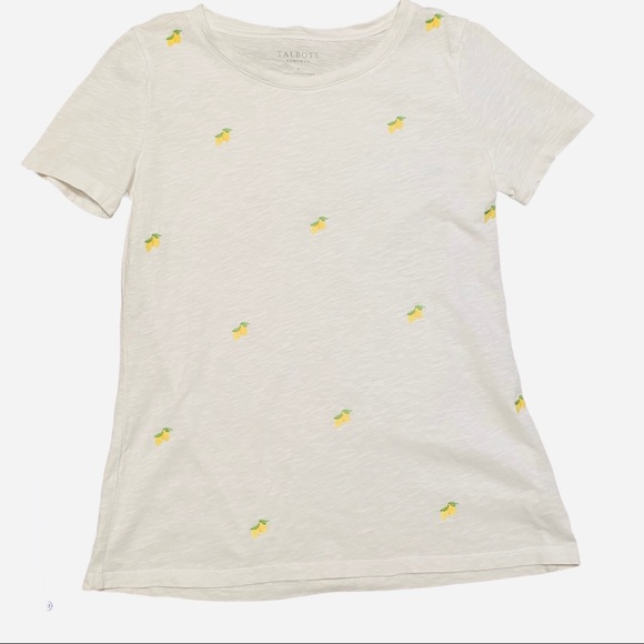 Talbots Embroidered Lemon T-Shirt - Picture 4 of 5
